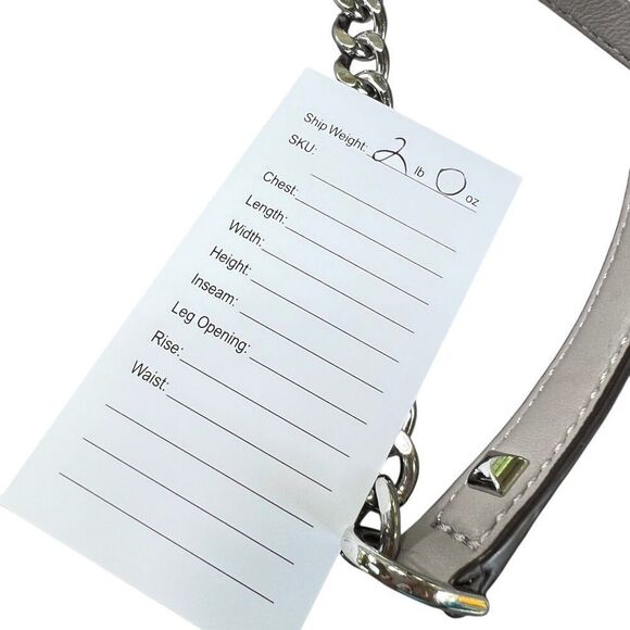 Michael Kors Quilted Leather Peyton Shoulder Bag Tote With Chain Strap Gray - Picture 14 of 14